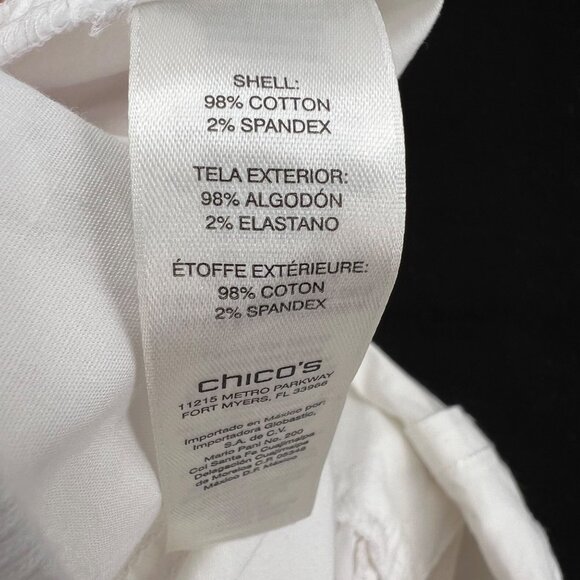 Chicos Women's White Cargo Capri Pants Size 0 Small lightweight - Picture 10 of 10
